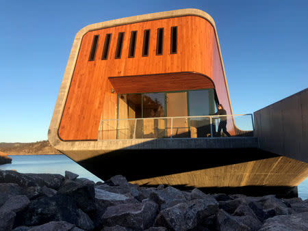 A general view of the underwater restaurant Under in Baaly, Norway March 18, 2019. Picture taken March 18, 2019. REUTERS/Lefteris Karagiannopoulos