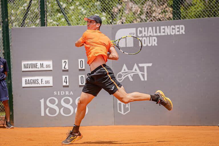 El zurdazo de Facundo Bagnis en un tramo de la final ante el ascendente Navone