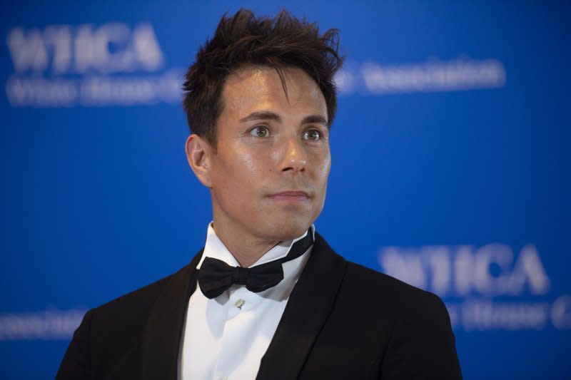 Apolo Anton Ohno arrives at the 2022 White House Correspondents' Association Dinner at the Washington Hilton in Washington, D.C., on April 30. The speed skater turns 42 on May 22. File Photo by Bonnie Cash/UPI