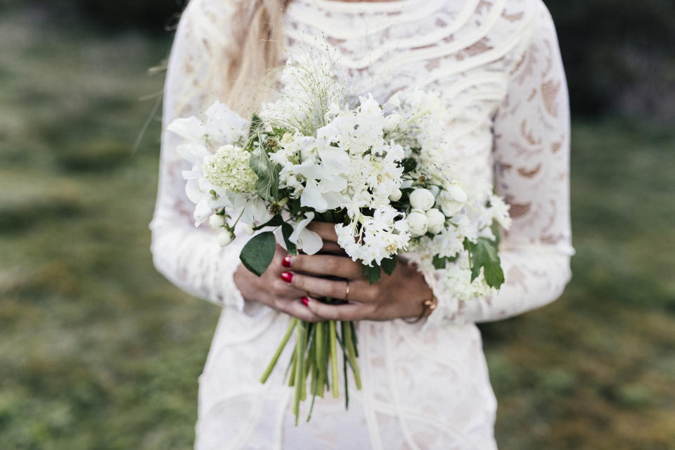 No one thinks about this simple yet practical feature when choosing a wedding dress – but they should. [Photo: Getty]