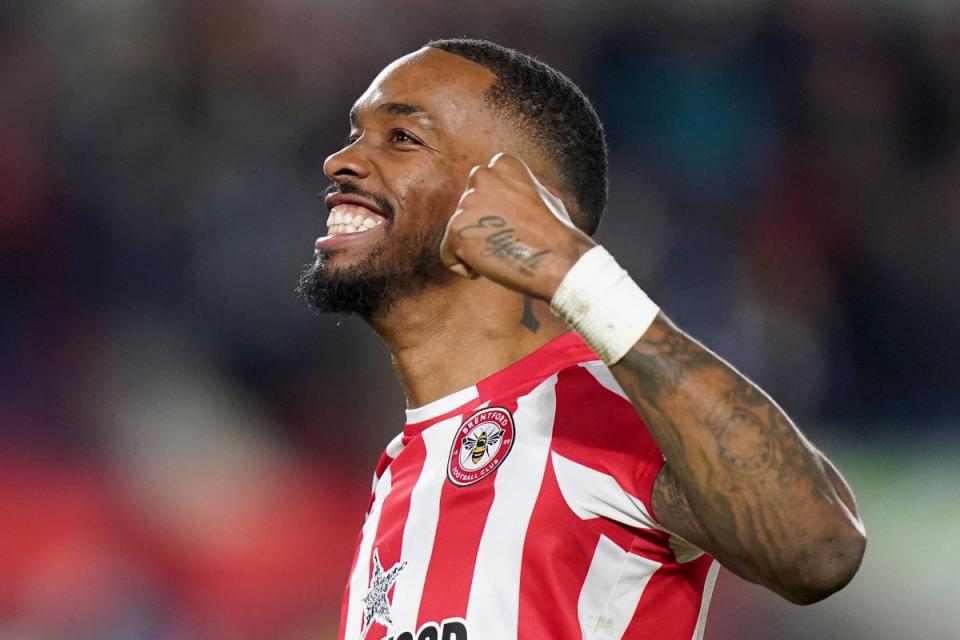 Ivan Toney celebrates after Brentford’s win over Fulham (Adam Davy/PA) (PA Wire)