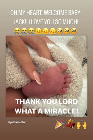 <p>Pattie Mallette/Instagram</p> Pattie Mallette shares message about grandson Jack Blues on her Instagram Stories