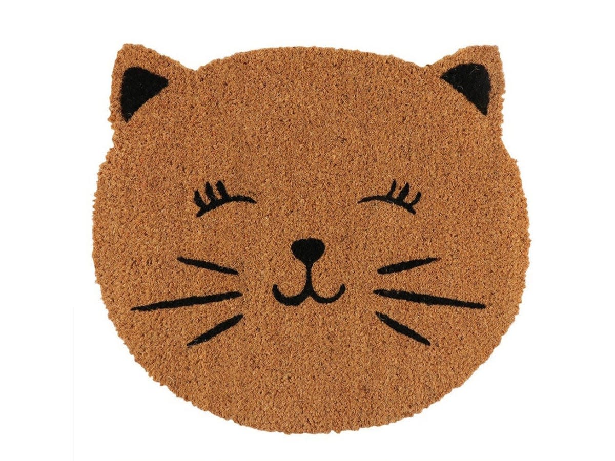 cat face doormat