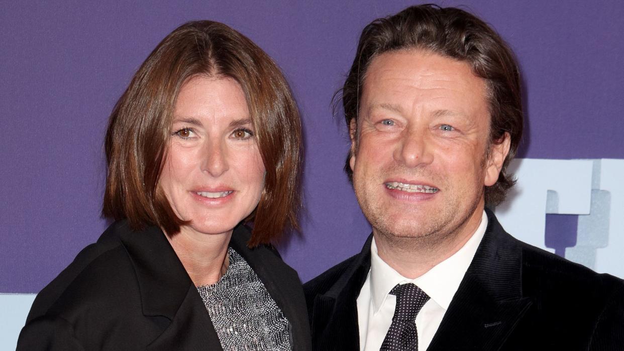 Jools Oliver and Jamie Oliver at 'The Bikeriders' premiere, 67th BFI London Film Festival