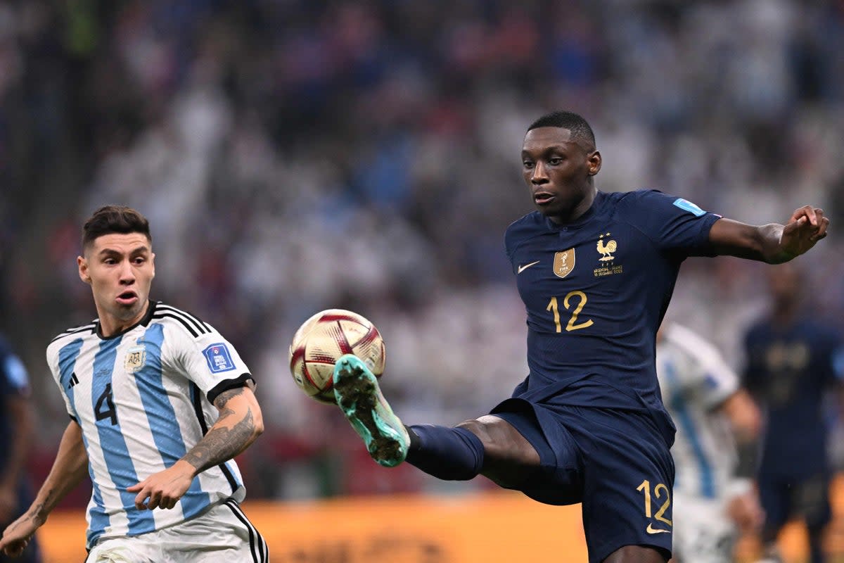 Randal Kolo Muani in action for France during the World Cup final (Getty Images)