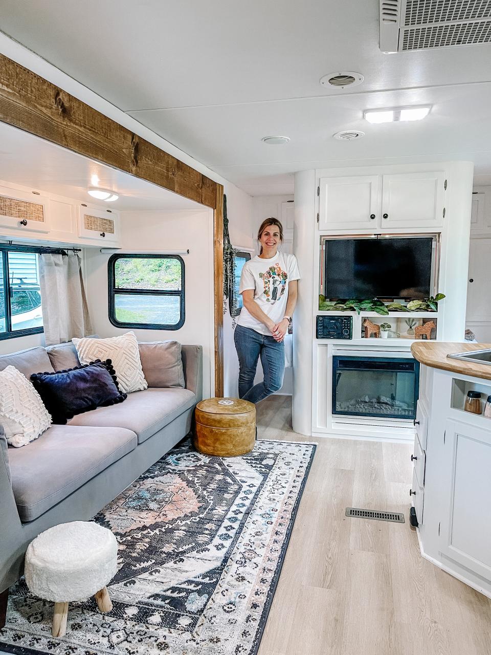 Kat Chandler chose a soothing palette to freshen up the interior of her 2014 camper. Fountain City, April 14, 2023