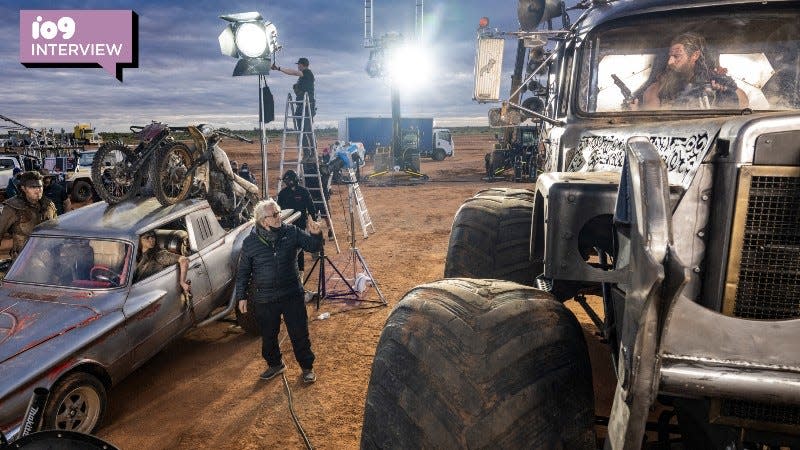 George Miller with Anya Taylor-Joy and Chris Hemsworth in Furiosa. - Image: Warner Bros.