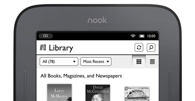 New nook e-reader