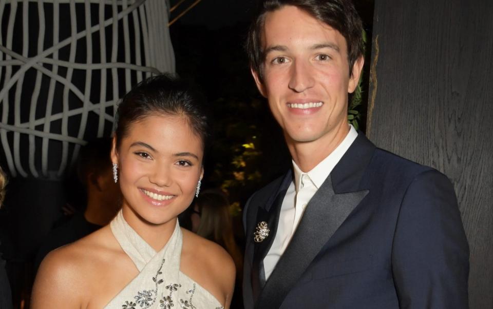 Emma Raducanu with Tiffany boss Alexandre Arnault (right) - GETTY IMAGES