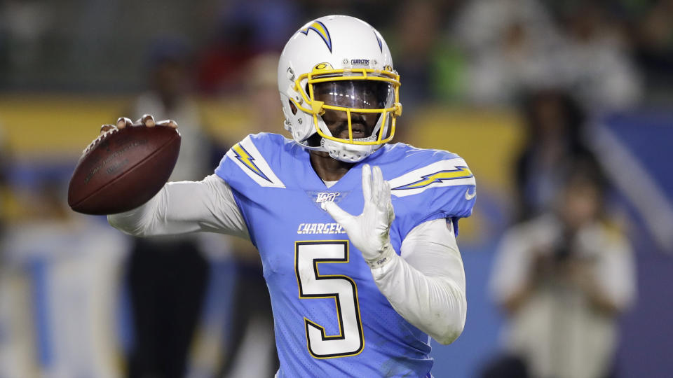 Though it’s still early, Chargers coach Anthony Lynn is already eyeing Tyrod Taylor as a potential starting quarterback next fall.