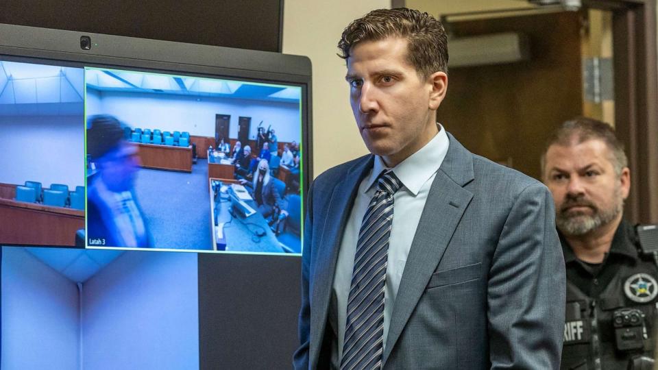 PHOTO: Bryan Kohberger enters the courtroom for a hearing on Aug. 18, 2023, in Moscow, Idaho. Kohberger is accused of killing four University of Idaho students in November 2022. (August Frank, Pool via Getty Images)