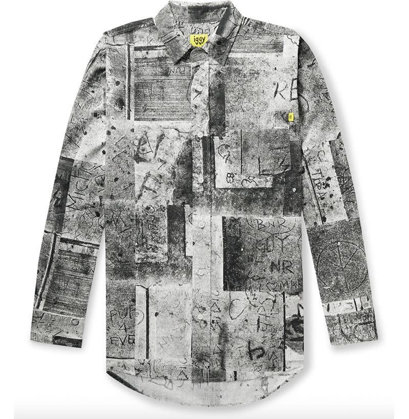 Printed Cotton-Poplin Shirt