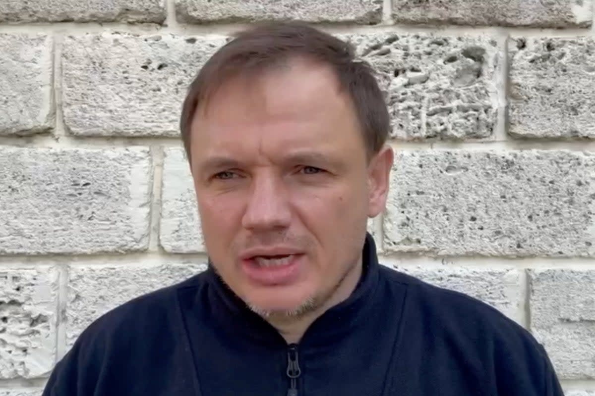 Kirill Stremousov, the Russian-installed deputy head of Ukraine's southern Kherson region, speaking in a video message posted on his Telegram channel on November 9 (via REUTERS)