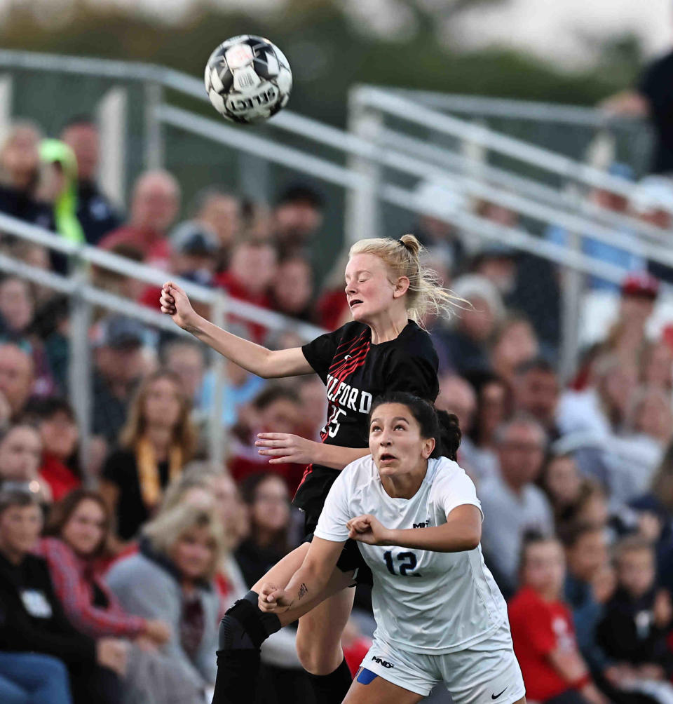 Milford's Ana Manning (15) led the ECC with 29 goals and 68 points last season.