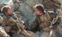 <p><b>Synopsis:</b> In 2005 Afghanistan, Navy SEALs Marcus Luttrell (Mark Wahlberg), Michael Murphy (Taylor Kitsch), Danny Dietz (Emile Hirsch) and Matthew “Axe” Axelson (Ben Foster) deploy on a mission of surveillance and to take out Taliban leader Ahmad Shah. Though spotted by goatherds, Luttrell and his team decide not to kill them. But one of the Afghans alerts a group of Taliban fighters to the invaders, and a terrible battle ensues, in which the SEALs find themselves hopelessly outnumbered and outgunned. </p>