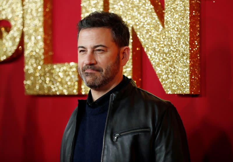 FILE PHOTO: Television host Jimmy Kimmel poses at a premiere for the movie Dumplin' in Los Angeles, California