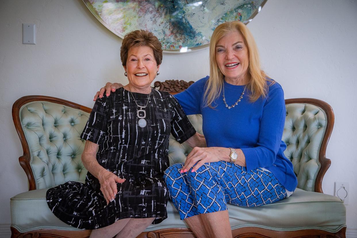 The Honorable Ann Brown and Nancy Hart in a portrait at Brown's home in Palm Beach Gardens, Fla., on December 20, 2022.