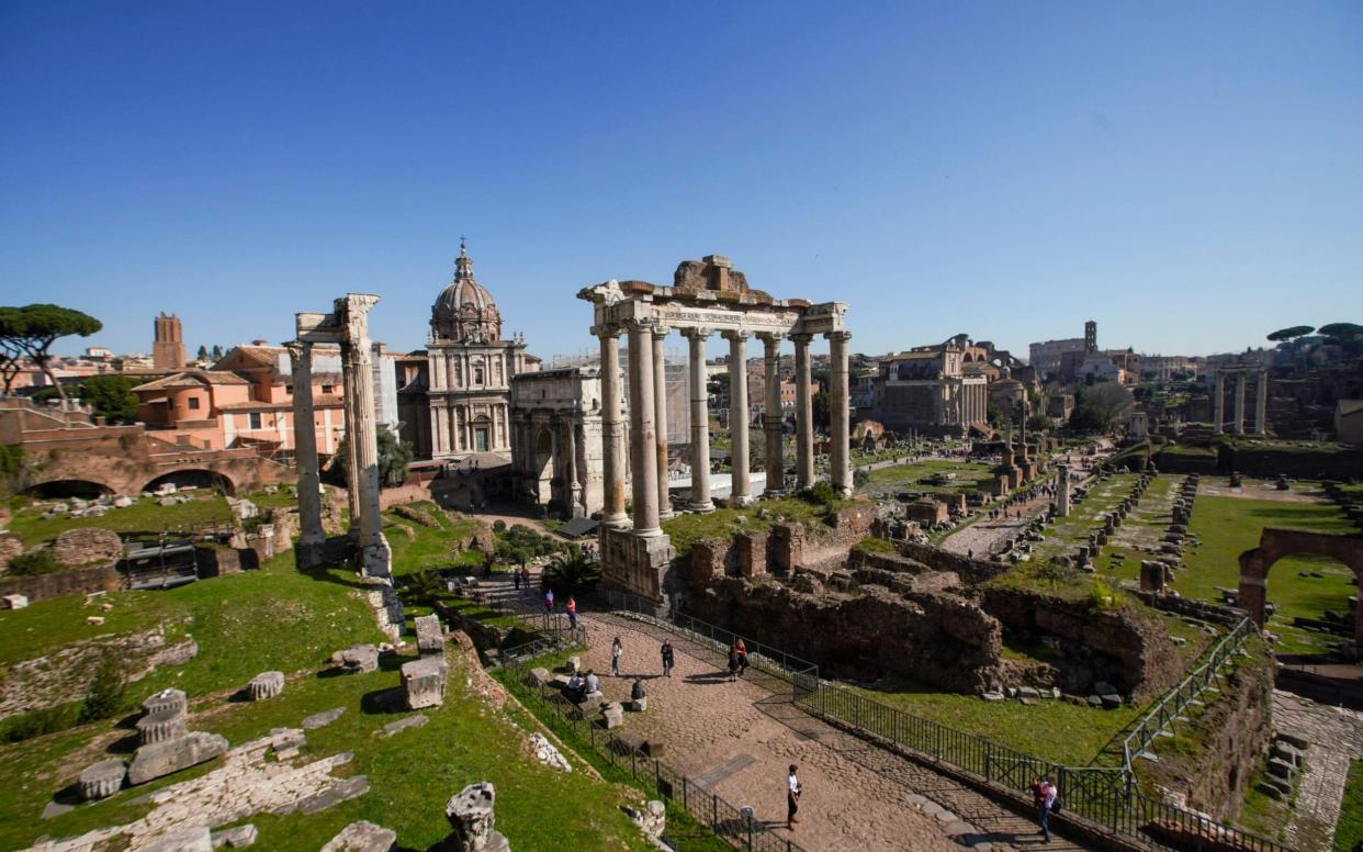 It is thought the marble fragment may have been taken from the Roman Forum - Andrew Medichini /AP