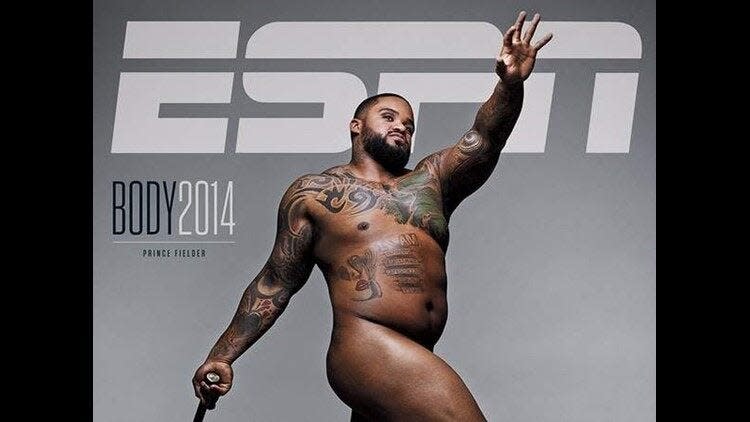 Prince Fielder was featured in ESPN Magazine's "body issue" in 2014.