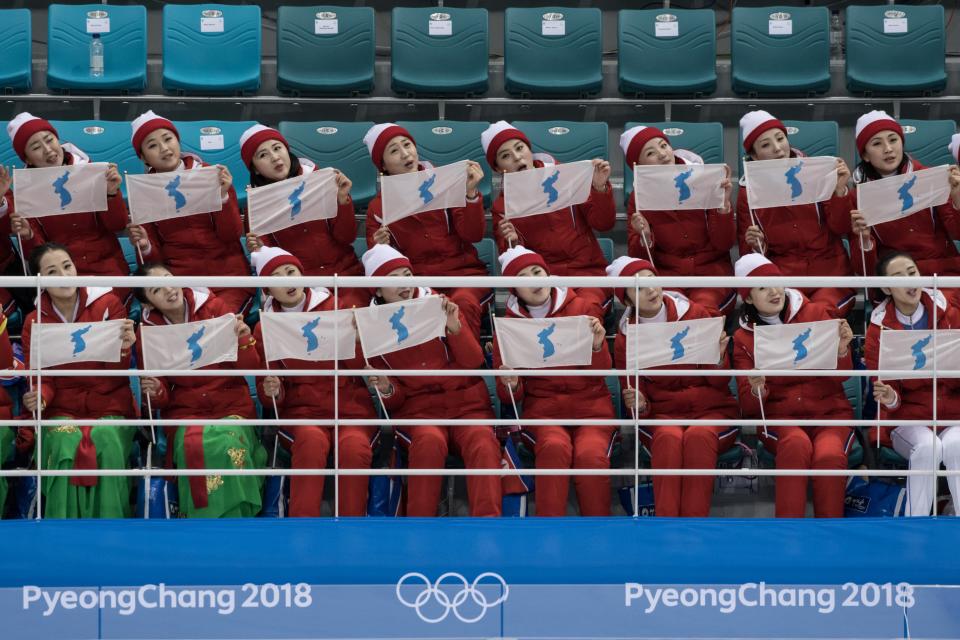 North Korea cheerleaders