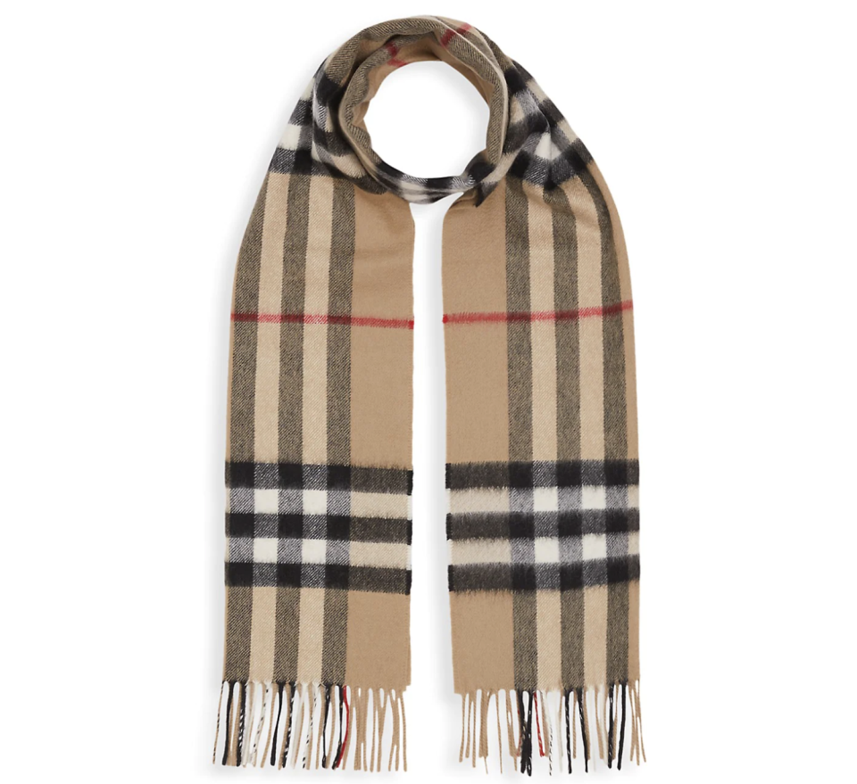 6) Burberry The Classic Check Cashmere Scarf