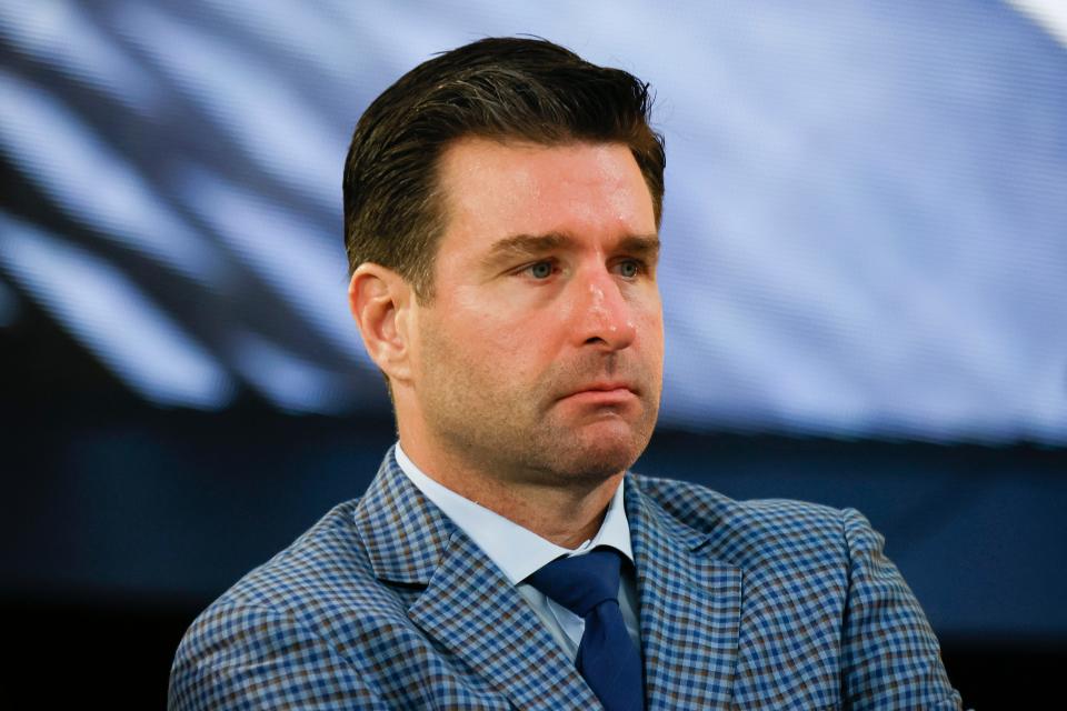 LAS VEGAS, NEVADA - JUNE 29: General manager Chris Drury of the New York Rangers is seen during the 2024 Upper Deck NHL Draft at Sphere on June 29, 2024 in Las Vegas, Nevada.