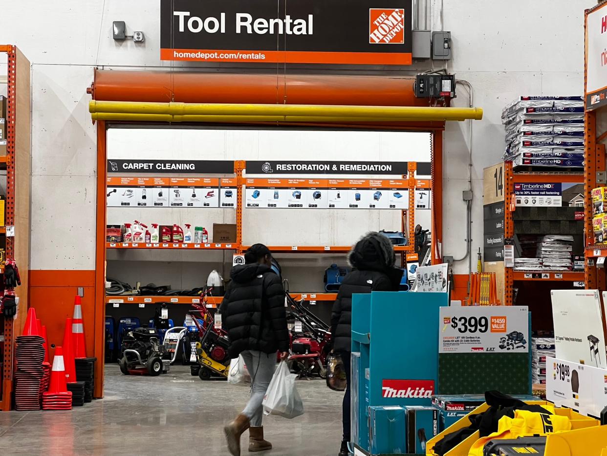 The rental department at Home Depot.