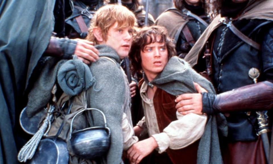 Sean Astin as Sam and Elijah Wood as Frodo