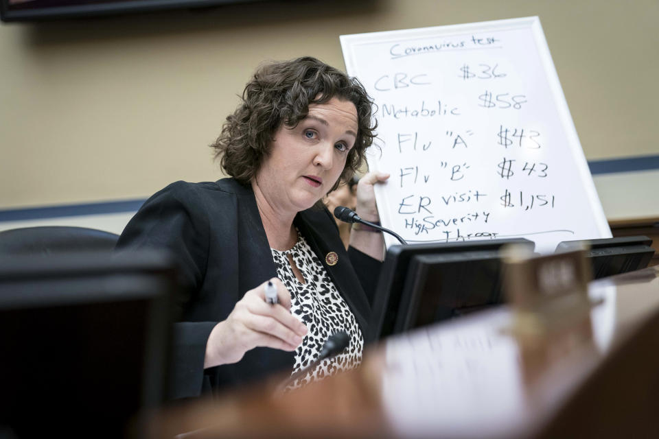 IMAGE: Rep. Katie Porter, D-Calif.  (Sarah Silbiger / Bloomberg via Getty Images file)