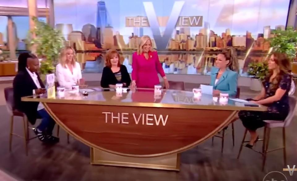 <span>A screenshot shows the show’s all-women hosts and Jill Biden, taken on June 14, 2024</span>
