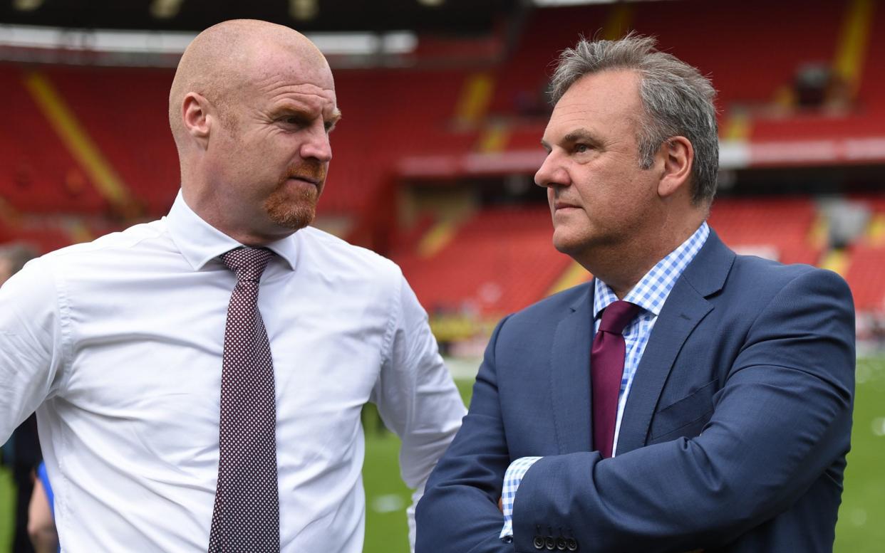 Sean Dyche with chairman Mike Garlick - EMPICS