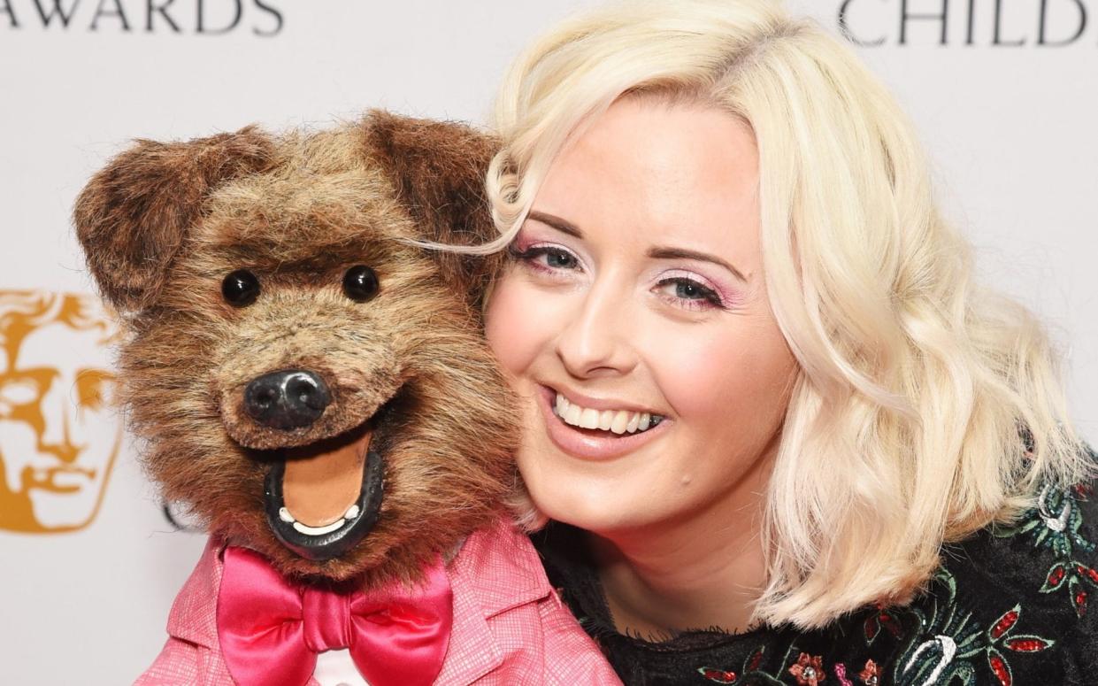 Hacker T Dog and Katie Thistleton attend the BAFTA Children's Awards - Getty Images Europe