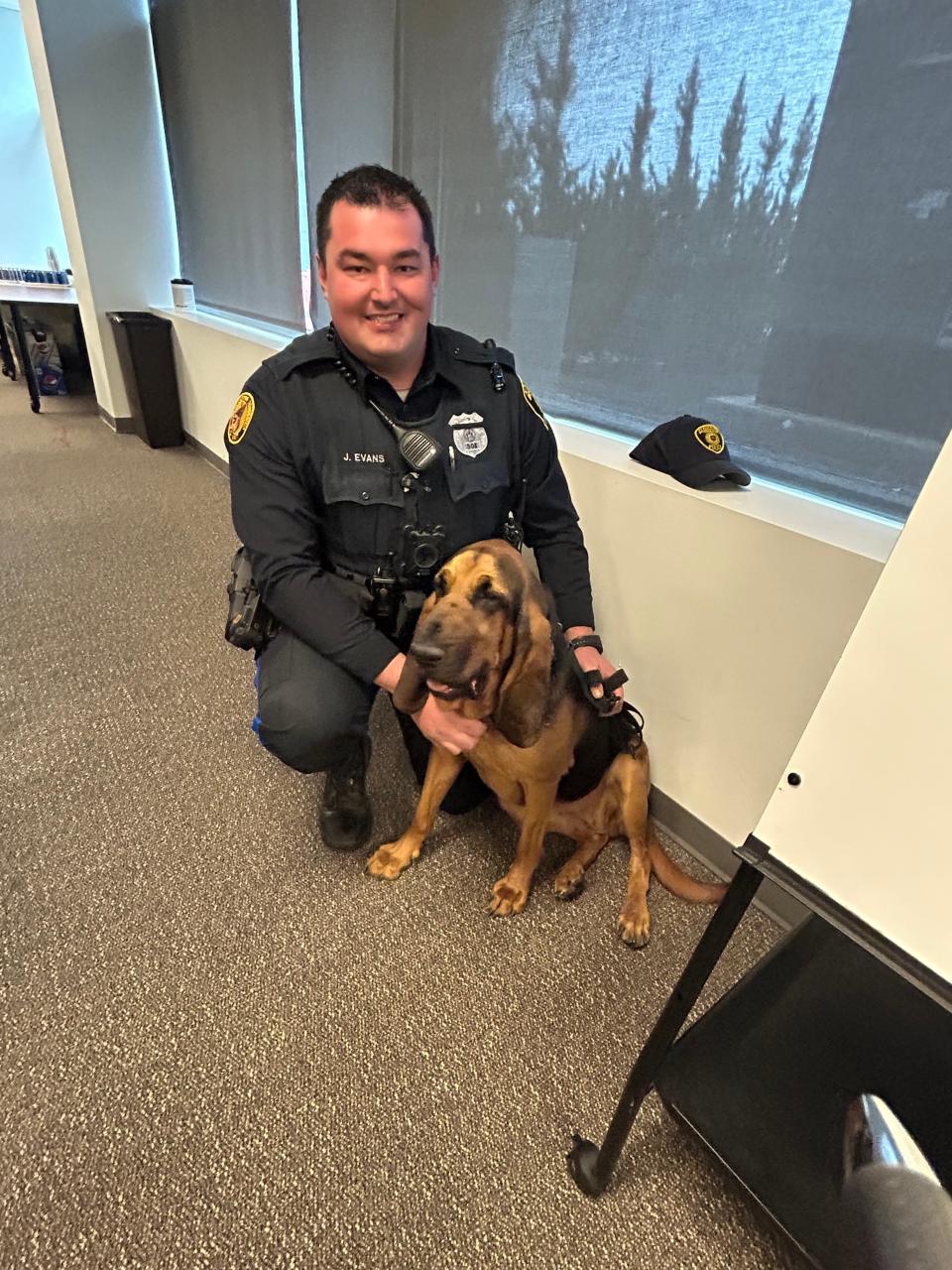 Officer James Evans and K-9 Officer Venus from the Gloucester Township Police Department are part of the Camden County Child Abduction Response Team. The team recently earned a national certification from the Dept. of Justice for its work.