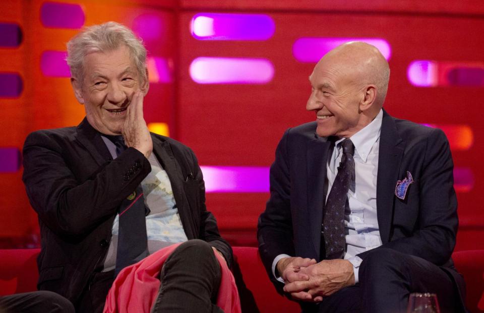 Good friends: Sir Ian McKellen and Sir Patrick Stewart (So TV/PA)