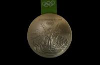 The Rio 2016 gold Olympic medal is pictured at the Casa da Moeda do Brasil (Brazilian Mint) in Rio de Janeiro, Brazil, June 28, 2016. REUTERS/Sergio Moraes