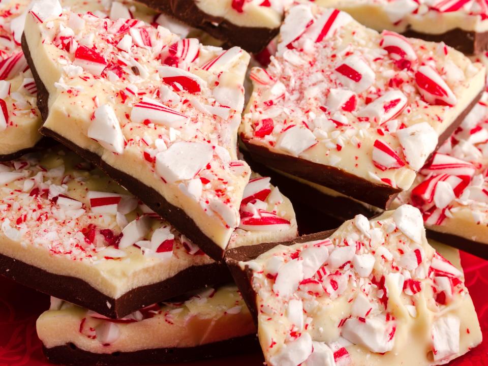 peppermint and white chocolate bark