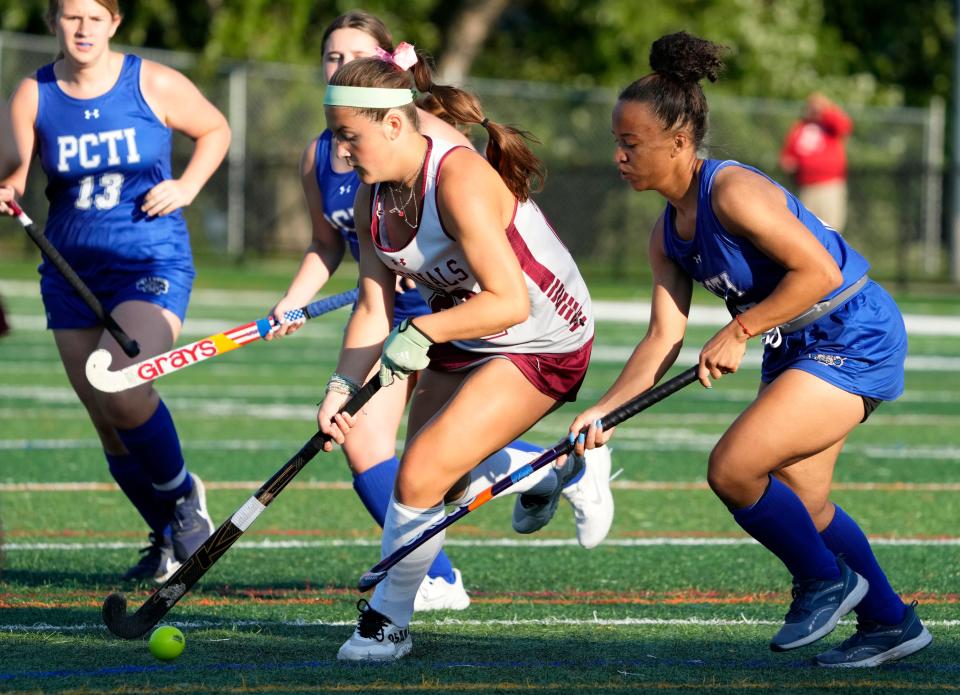 Krista Lilienthal, is shown as her Pompton Lakes Cardinals take on Passaic County Technical Institute Bulldogs, Tuesday, September 19, 2023.