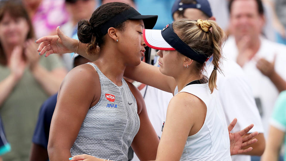 Naomi Osaka retired against Sofia Kenin due to injury. 