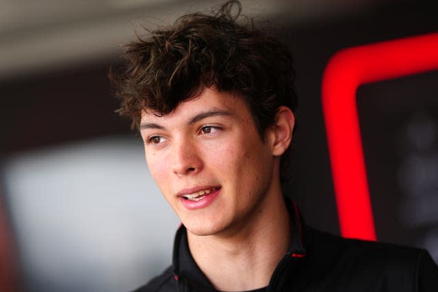 Oliver Bearman during a press conference at the British Grand Prix