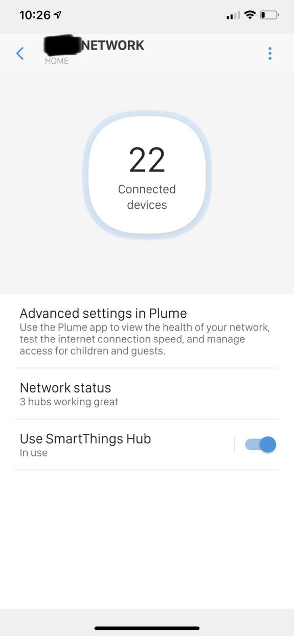 The Samsung SmartThings app is simple.