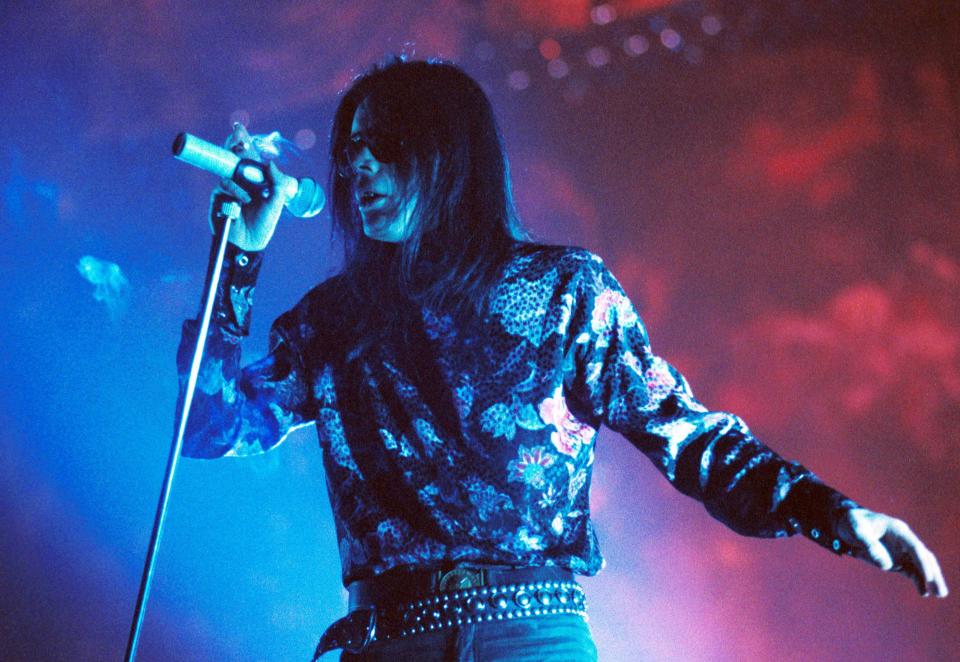 The Sisters of Mercy at the Riviera Theatre in Chicago in 1991 (Rex)