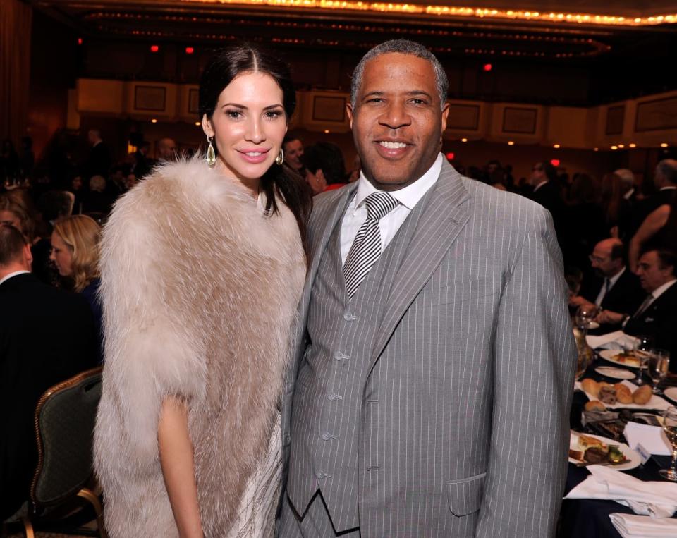 <div class="inline-image__title">455253013</div> <div class="inline-image__caption"><p>Robert F. Smith and wife Hope Dworaczyk at an awards ceremony in 2013.</p></div> <div class="inline-image__credit">Stephen Lovekin/Getty</div>