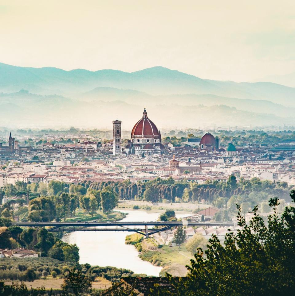 Florence skyline with Duomo Santa Maria Del Sole