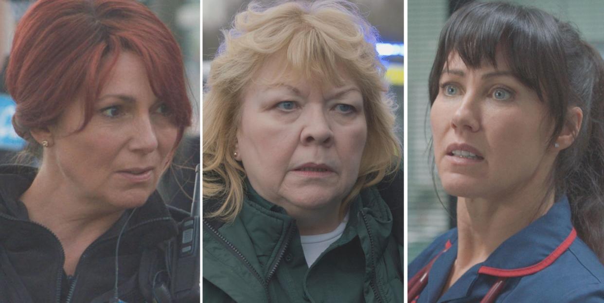 ffion morgan, jan jennings, faith cadogan, casualty