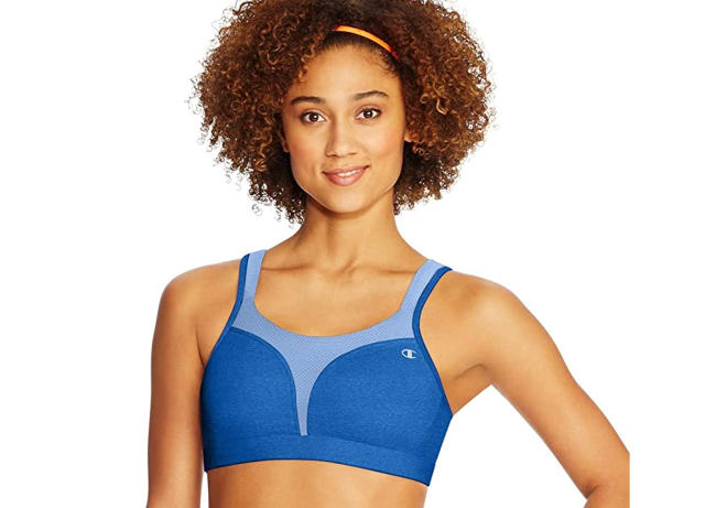 Champion Sports Bra Control Front Zip Maximum Support Double Dry