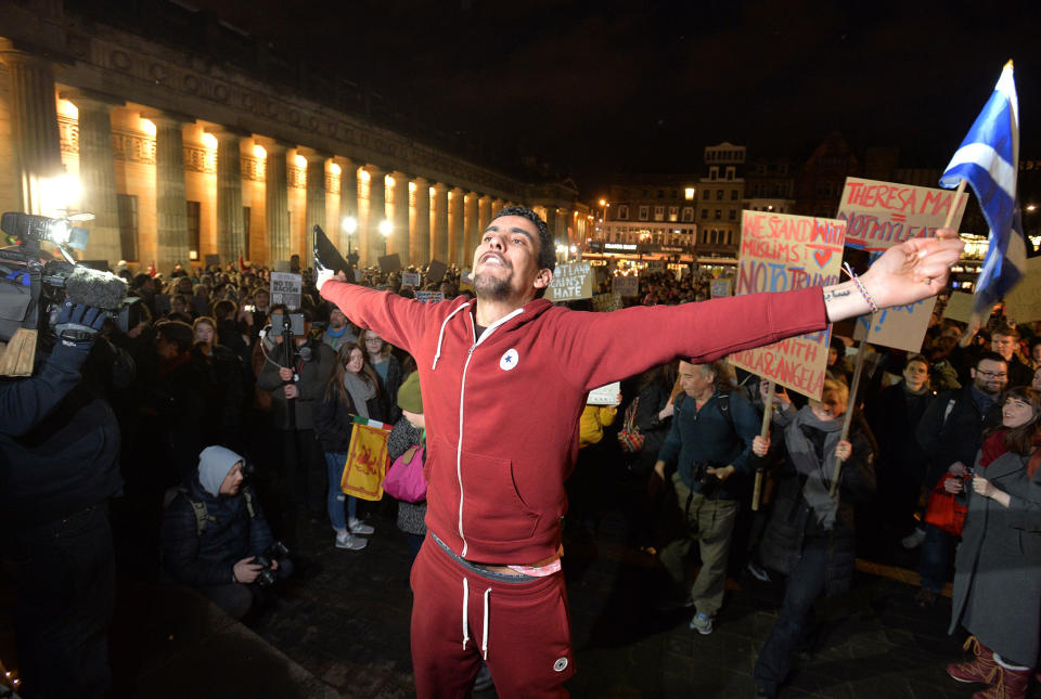 UK protests erupt over Trump’s Muslim travel ban