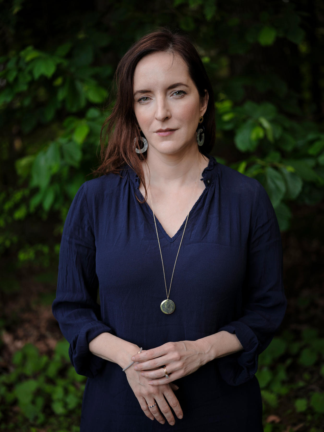 Author Rebecca Makkai photographed at her lake cottage.