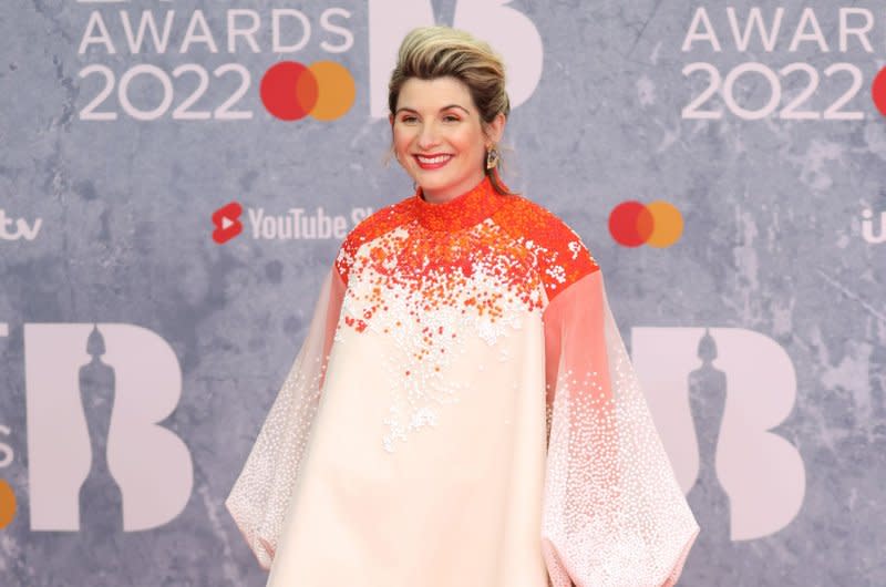 Jodie Whittaker attends the Brit Awards in 2022. File Photo by Vickie Flores/EPA-EFE