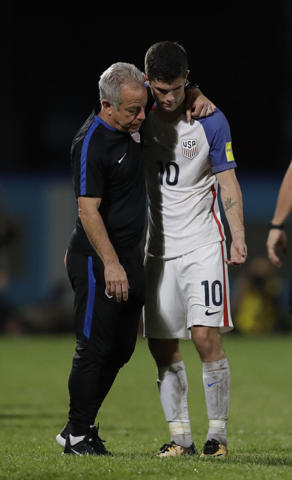 United States’ Christian Pulisic, Tuesday, Oct. 10, 2017. (AP Photo/Rebecca Blackwell)