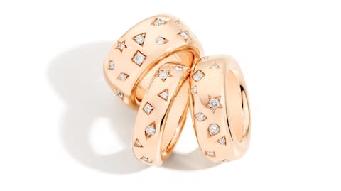 Pomellato rose gold diamond rings